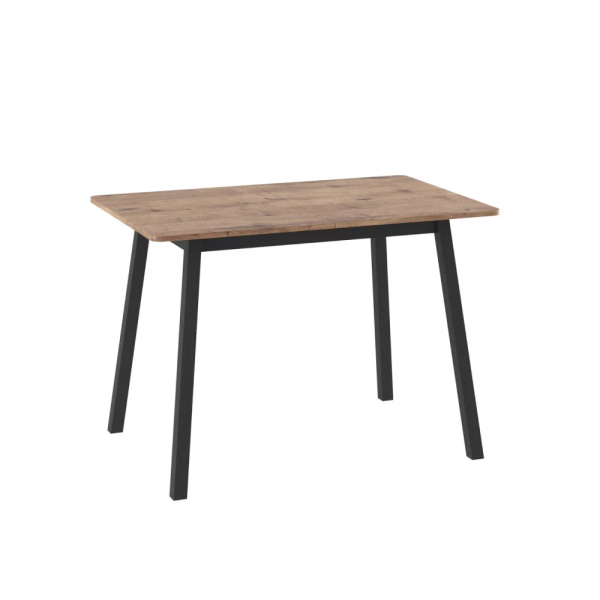 Стол TIRK RADIAL-110, раздвижной 110(142)х70, ДУБ ВЕЛЛИНГТОН/ЧЕРНЫЙ